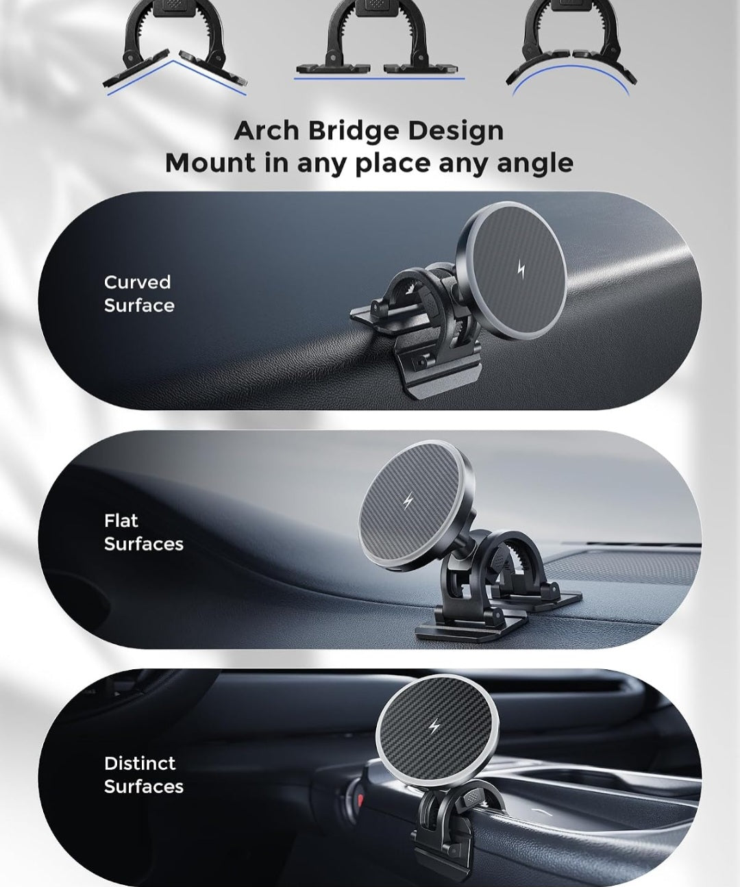 Magnetic Wireless car phone mount