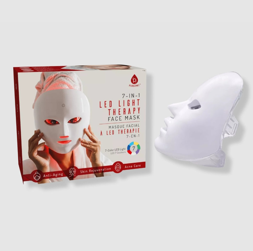 Pursonic LED Light Therapy Face Mask – 7 Colour Skin Care Mask for Anti-Aging, Acne & Glow