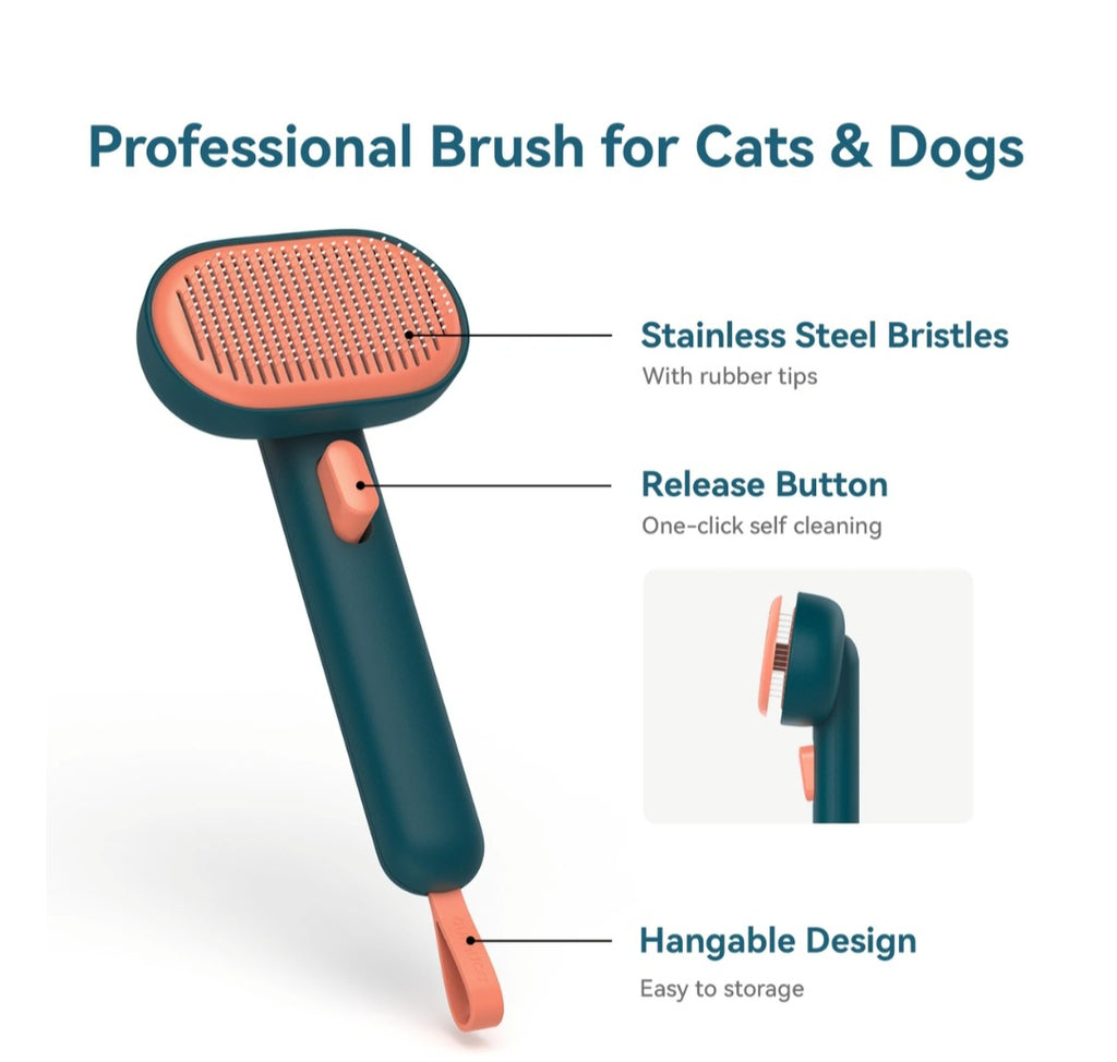 Universal pet grooming brush