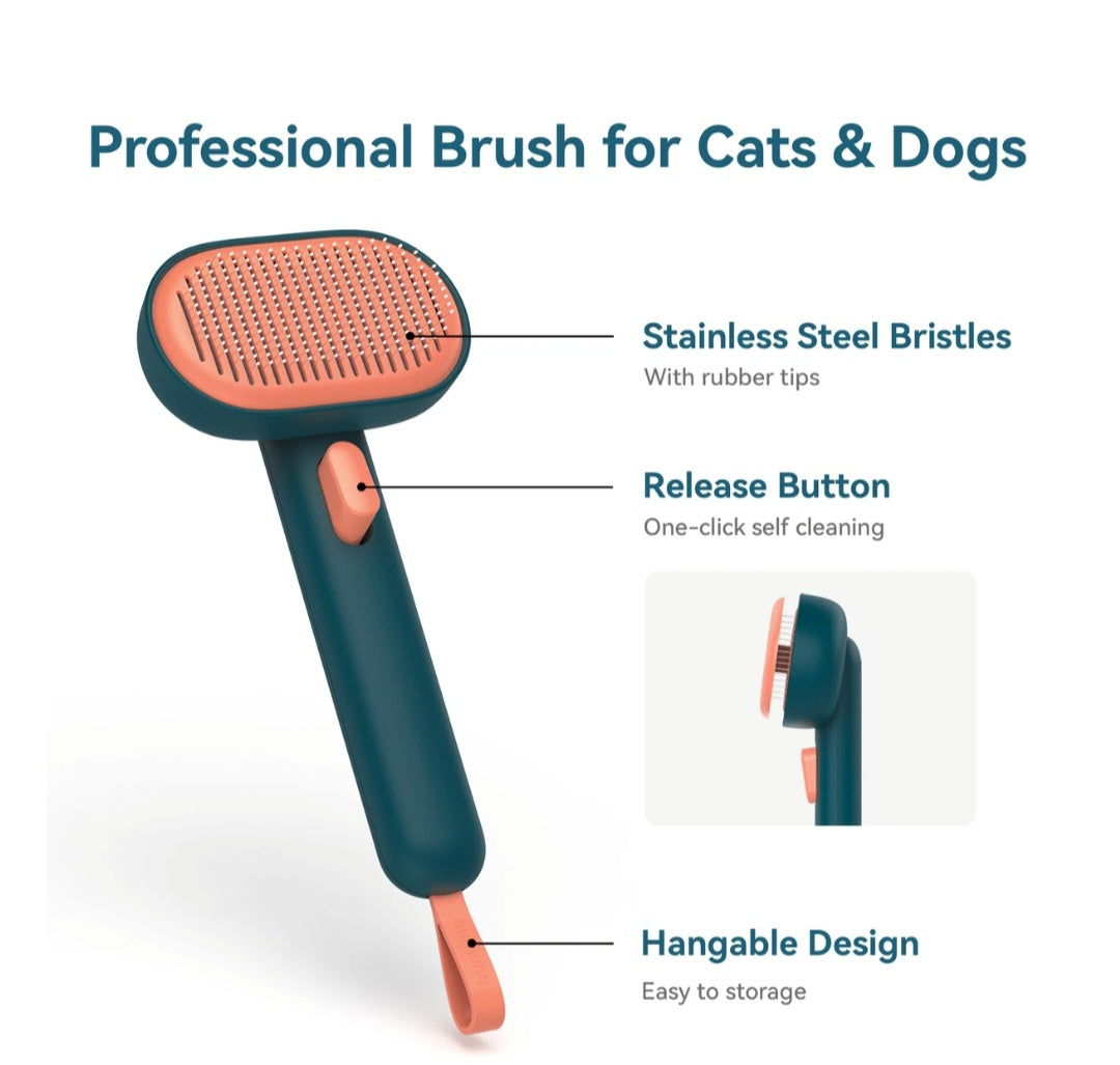 Universal pet grooming brush