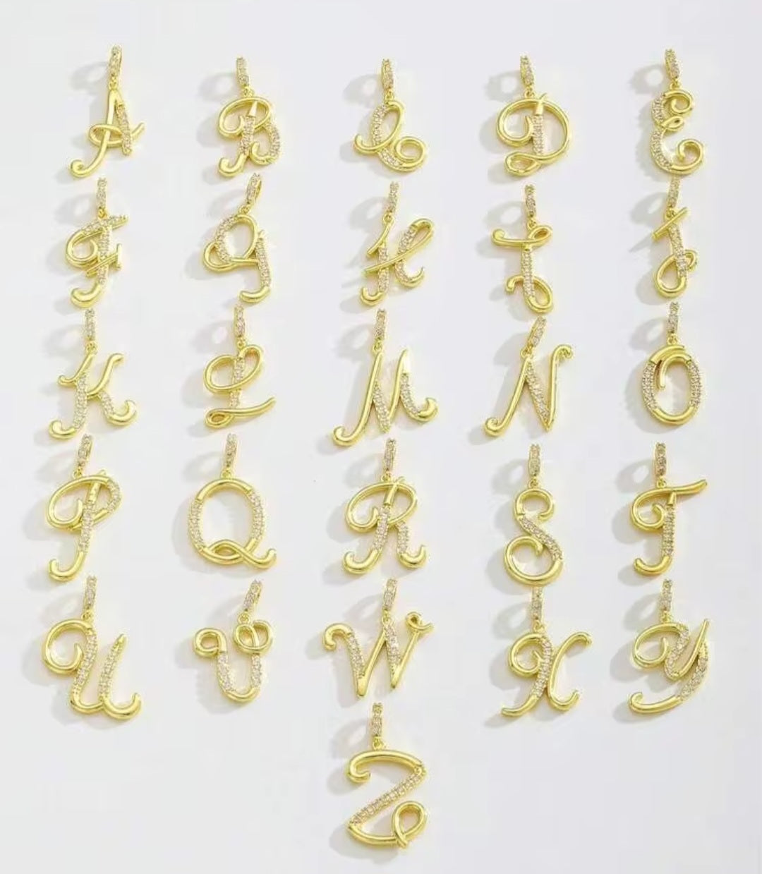Gold Plated Stainless Steel Initial Necklace